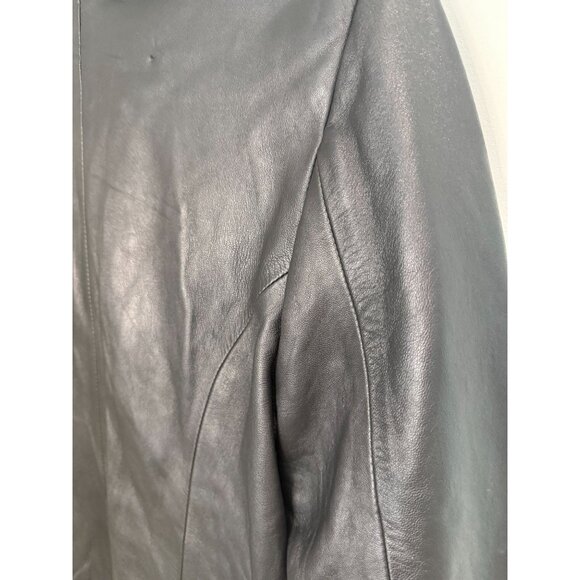 Vintage 90s Gian Mori Italian Genuine Leather Blazer, size large - Picture 9 of 14